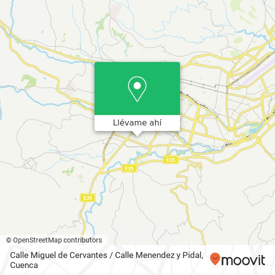 Mapa de Calle Miguel de Cervantes / Calle Menendez y Pidal
