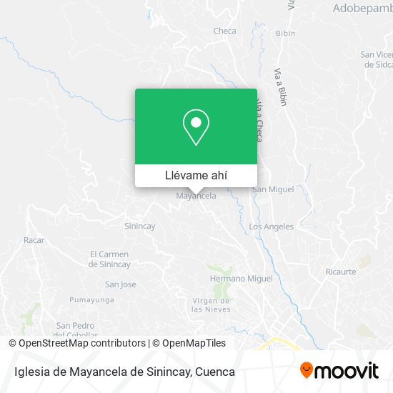 Mapa de Iglesia de Mayancela de Sinincay