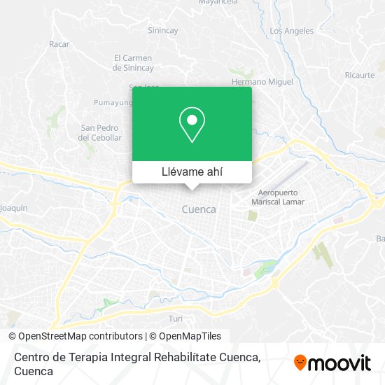 Mapa de Centro de Terapia Integral Rehabilítate Cuenca