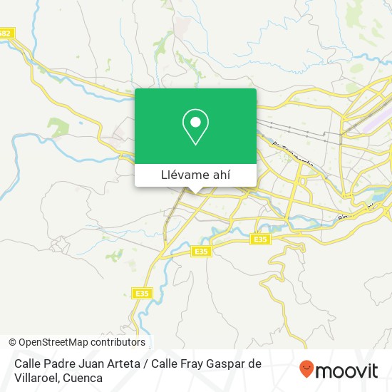 Mapa de Calle Padre Juan Arteta / Calle Fray Gaspar de Villaroel