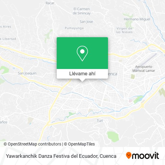 Mapa de Yawarkanchik Danza Festiva del Ecuador