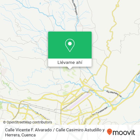 Mapa de Calle Vicente F. Alvarado / Calle Casimiro Astudillo y Herrera