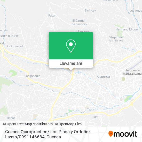 Mapa de Cuenca Quiropractico/ Los Pinos y Ordoñez Lasso / 0991146684