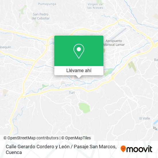 Mapa de Calle Gerardo Cordero y León / Pasaje San Marcos