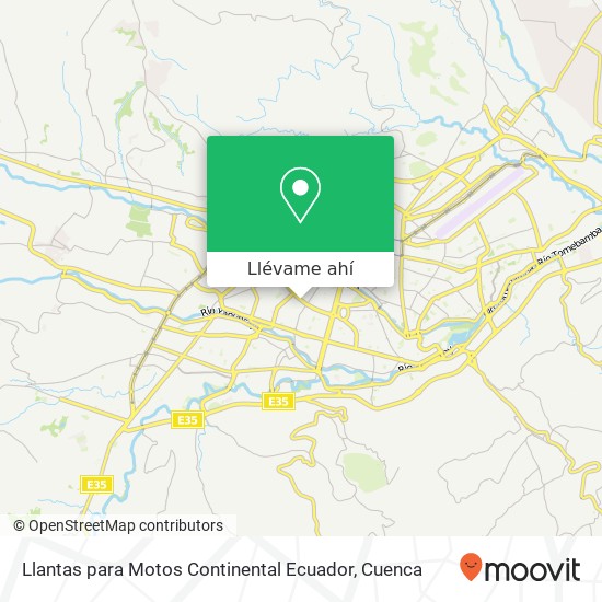Mapa de Llantas para Motos Continental Ecuador