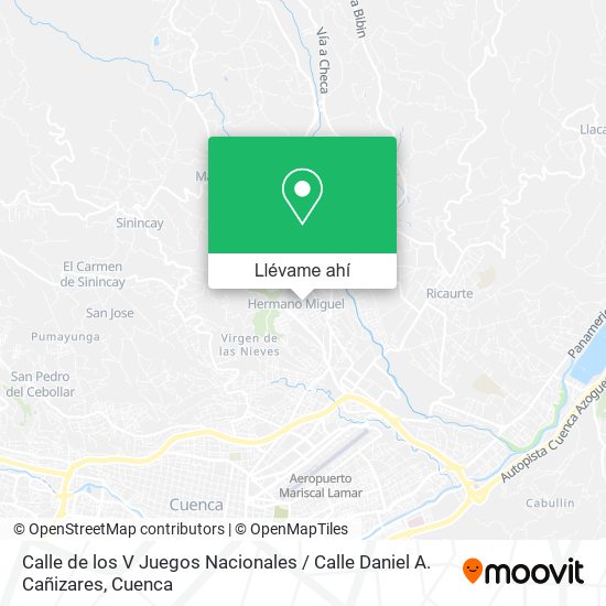 Mapa de Calle de los V Juegos Nacionales / Calle Daniel A. Cañizares
