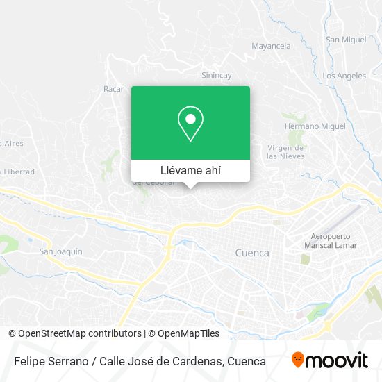 Mapa de Felipe Serrano / Calle José de Cardenas
