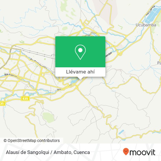Mapa de Alausí de Sangolqui / Ambato