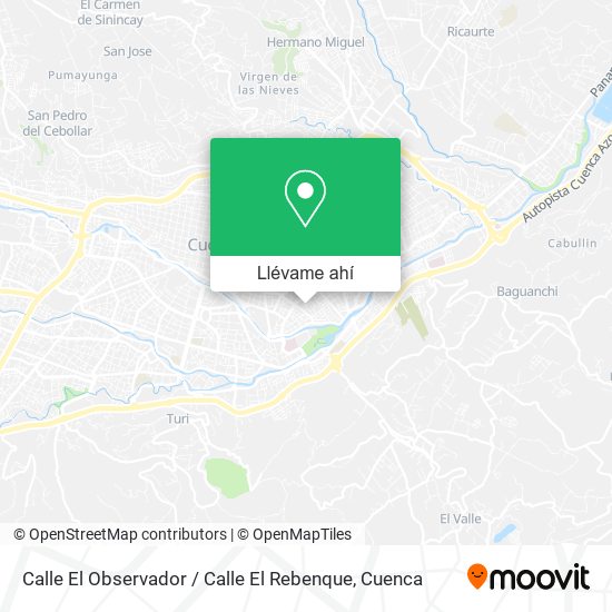 Mapa de Calle El Observador / Calle El Rebenque