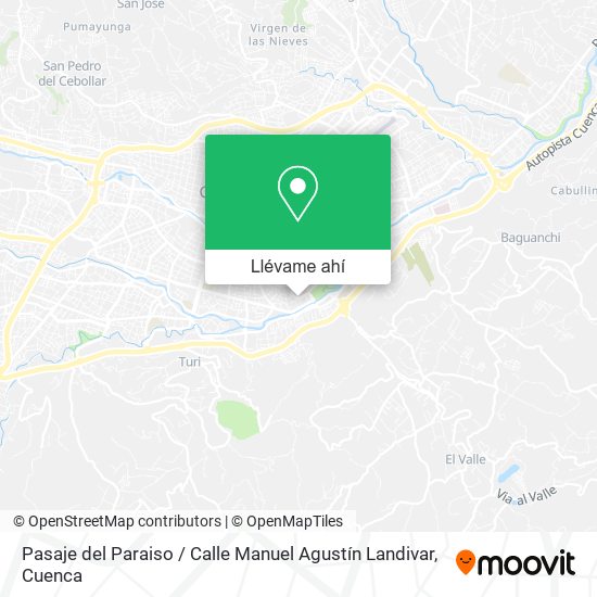 Mapa de Pasaje del Paraiso / Calle Manuel Agustín Landivar
