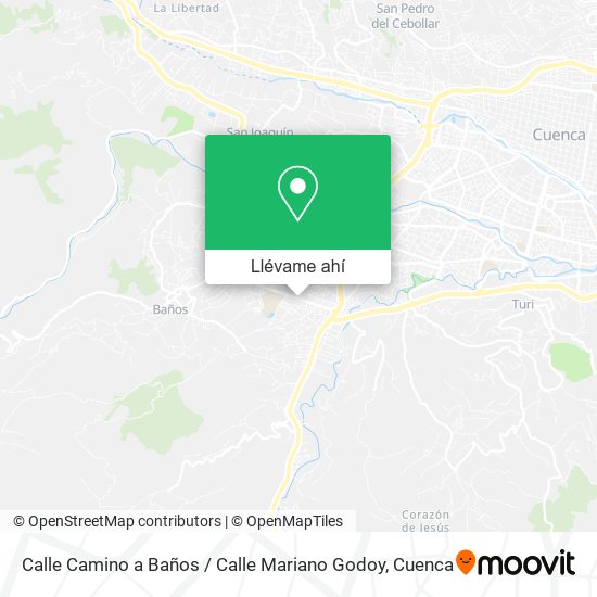 Mapa de Calle Camino a Baños / Calle Mariano Godoy