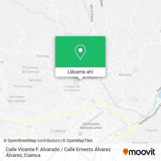 Mapa de Calle Vicente F. Alvarado / Calle Ernesto Álvarez Álvarez