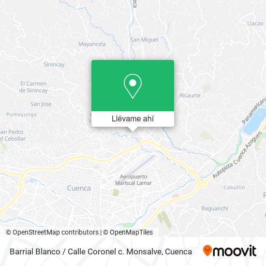 Mapa de Barrial Blanco / Calle Coronel c. Monsalve