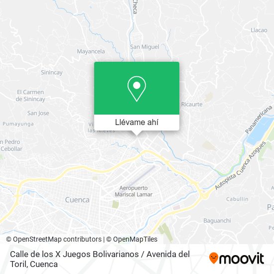 Mapa de Calle de los X Juegos Bolivarianos / Avenida del Toril