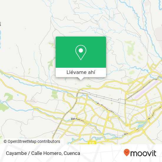 Mapa de Cayambe / Calle Homero