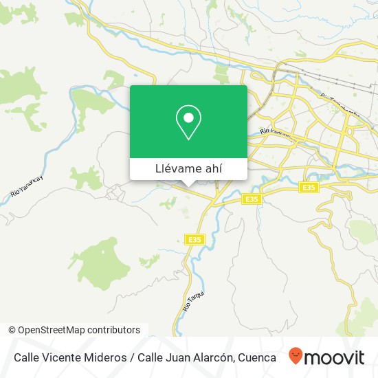 Mapa de Calle Vicente Mideros / Calle Juan Alarcón