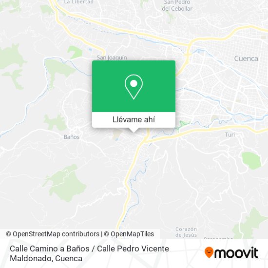 Mapa de Calle Camino a Baños / Calle Pedro Vicente Maldonado