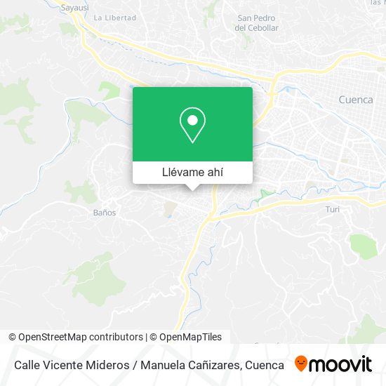 Mapa de Calle Vicente Mideros / Manuela Cañizares
