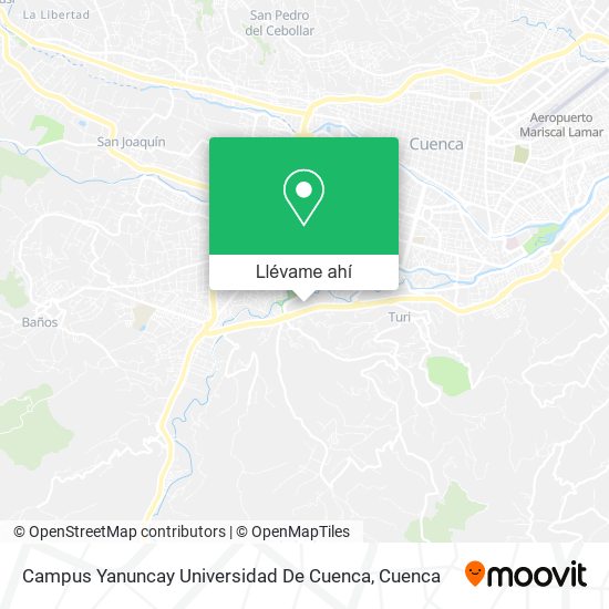 Mapa de Campus Yanuncay Universidad De Cuenca