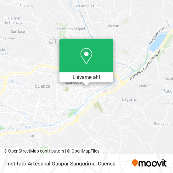 Mapa de Instituto Artesanal Gaspar Sangurima