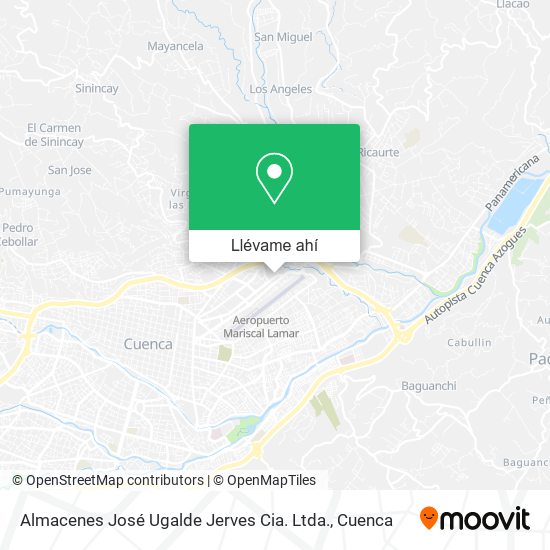 Mapa de Almacenes José Ugalde Jerves Cia. Ltda.