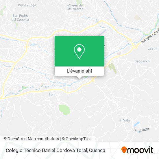 Mapa de Colegio Técnico Daniel Cordova Toral