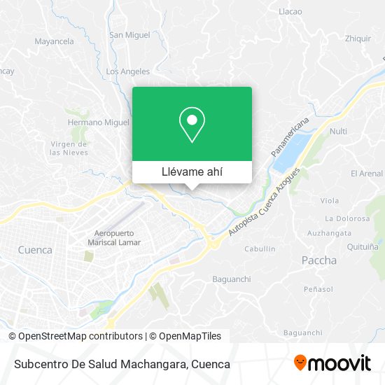Mapa de Subcentro De Salud Machangara