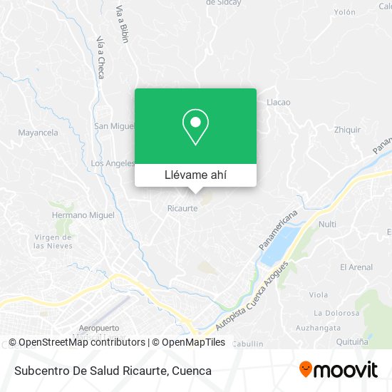 Mapa de Subcentro De Salud Ricaurte
