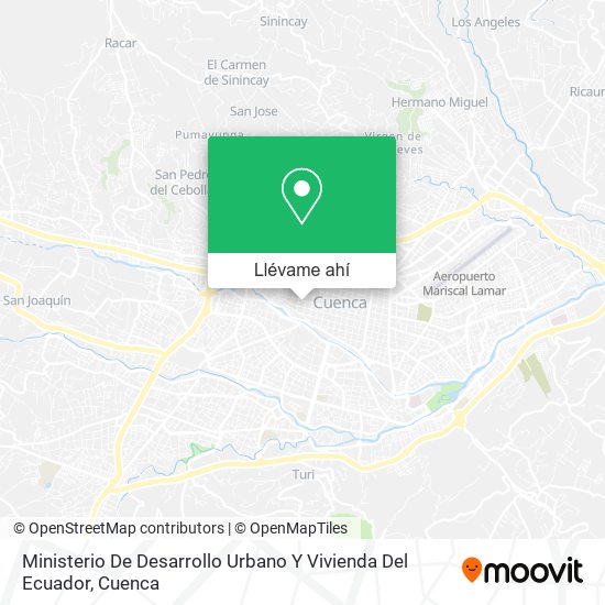 Mapa de Ministerio De Desarrollo Urbano Y Vivienda Del Ecuador