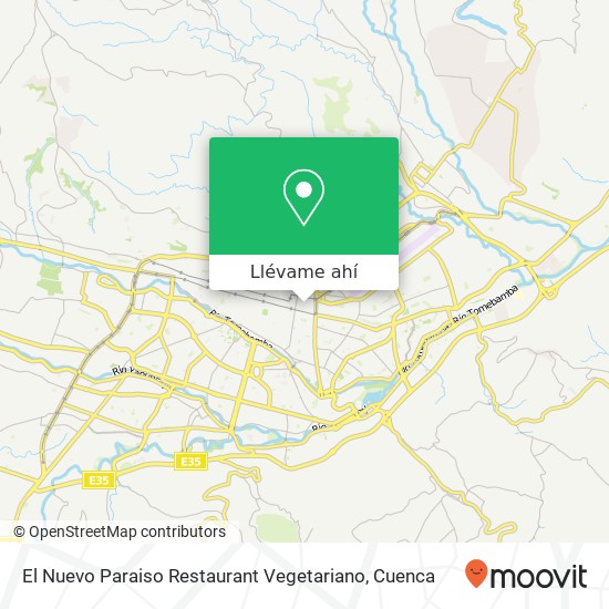 Mapa de El Nuevo Paraiso Restaurant Vegetariano