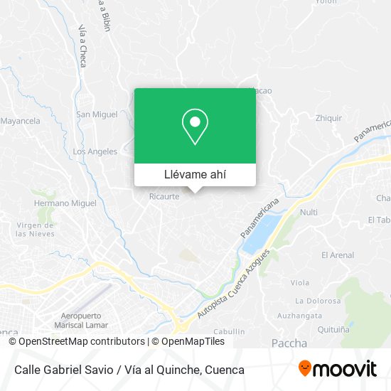 Mapa de Calle Gabriel Savio / Vía al Quinche
