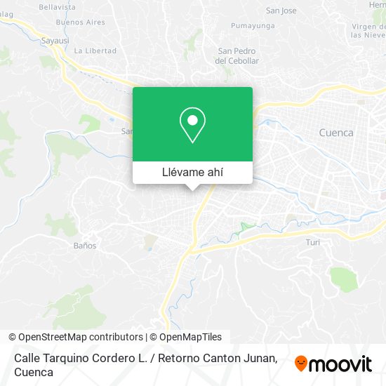 Mapa de Calle Tarquino Cordero L. / Retorno Canton Junan