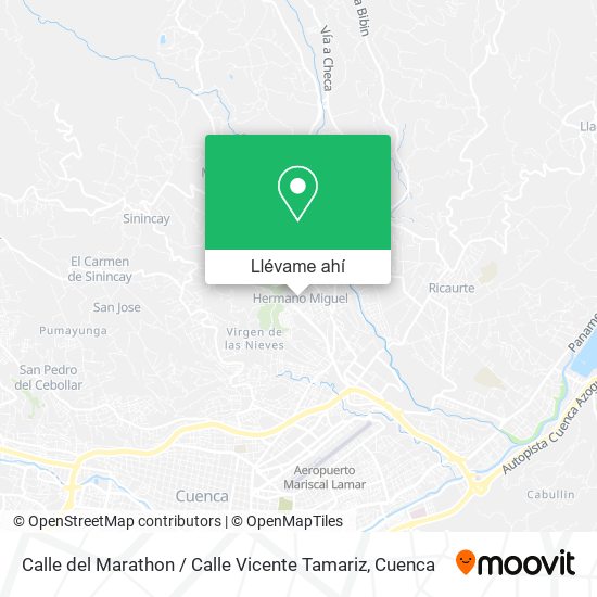 Mapa de Calle del Marathon / Calle Vicente Tamariz