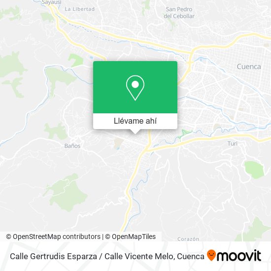 Mapa de Calle Gertrudis Esparza / Calle Vicente Melo