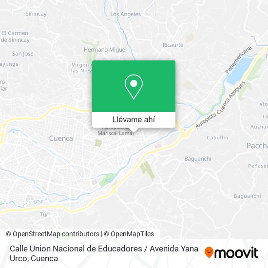 Mapa de Calle Union Nacional de Educadores / Avenida Yana Urco