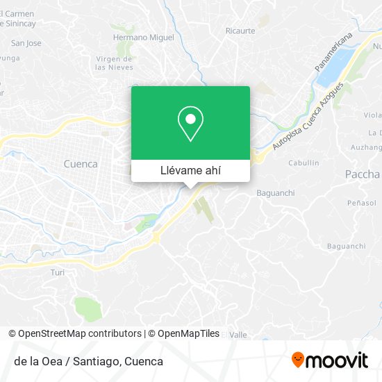 Mapa de de la Oea / Santiago