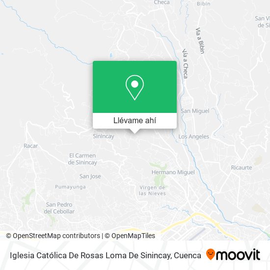 Mapa de Iglesia Católica De Rosas Loma De Sinincay