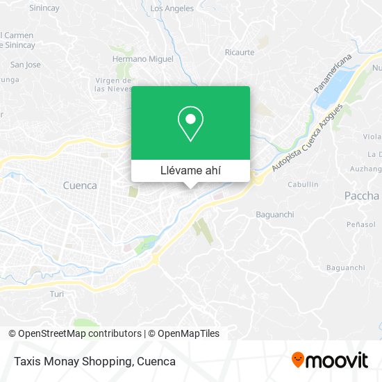 Mapa de Taxis Monay Shopping