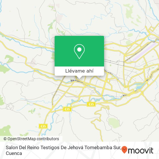 Mapa de Salon Del Reino Testigos De Jehová Tomebamba Sur