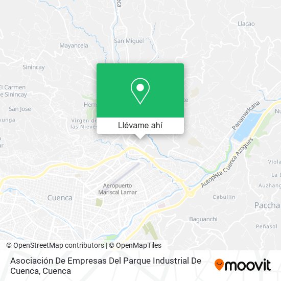 Mapa de Asociación De Empresas Del Parque Industrial De Cuenca