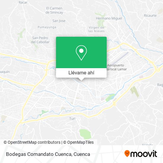 Mapa de Bodegas Comandato Cuenca