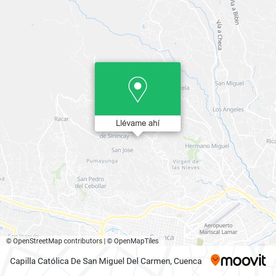 Mapa de Capilla Católica De San Miguel Del Carmen