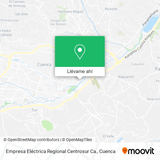 Mapa de Empresa Eléctrica Regional Centrosur Ca.