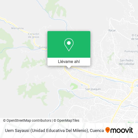 Mapa de Uem Sayausí (Unidad Educativa Del Milenio)