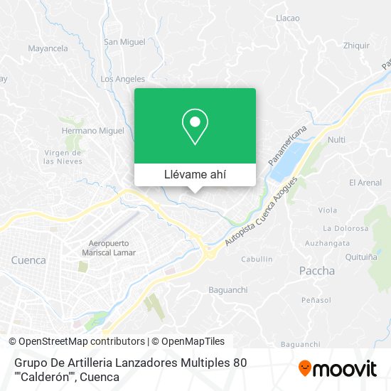 Mapa de Grupo De Artilleria Lanzadores Multiples 80 ""Calderón""