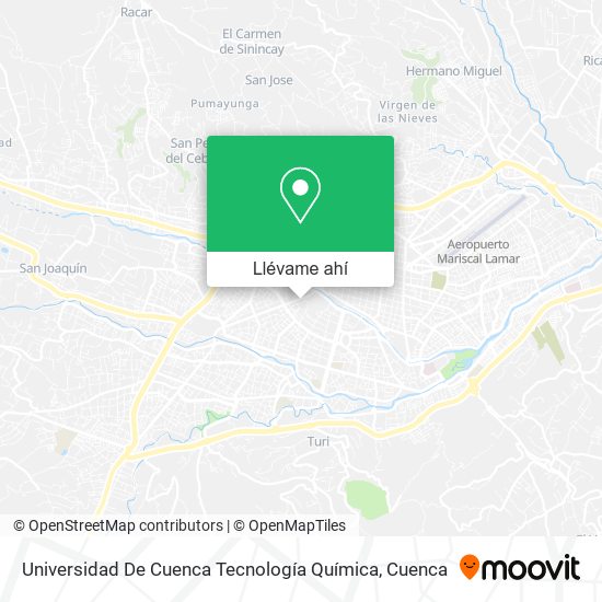 Mapa de Universidad De Cuenca Tecnología Química