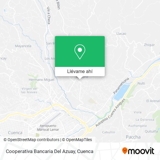 Mapa de Cooperativa Bancaria Del Azuay