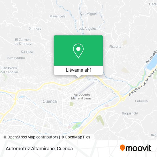 Mapa de Automotriz Altamirano
