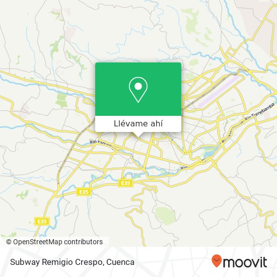 Mapa de Subway Remigio Crespo
