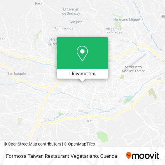 Mapa de Formosa Taiwan Restaurant Vegetariano